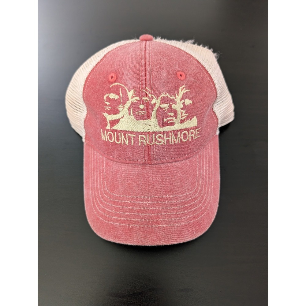 South Dakota Vintage Mount Rushmore Embroidered Mesh Trucker Snapback